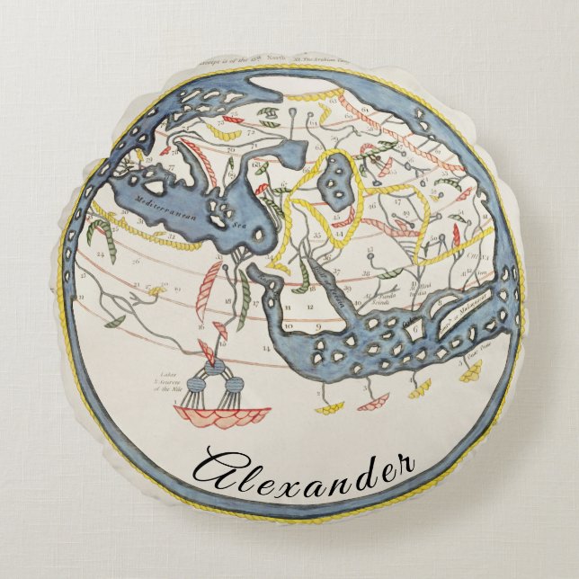 Speciaal aangepaste bijtende  kaart rond kussen (Voorkant)