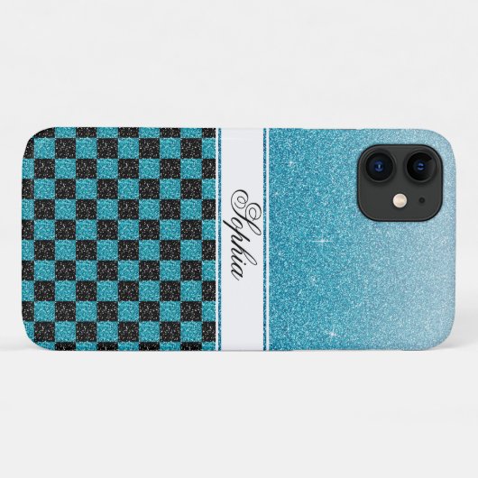 Speciaal aangepaste blauwe muggennaam Case-Mate iPhone case (Achterkant (horizontaal))