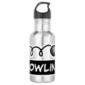 Speciaal aangepaste bowlingbal logo waterfles (Voorkant)