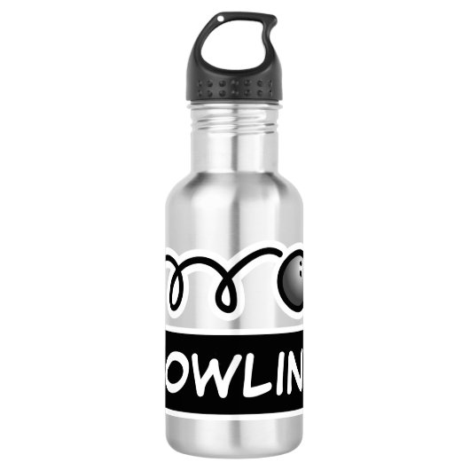 Speciaal aangepaste bowlingbal logo waterfles (Voorkant)