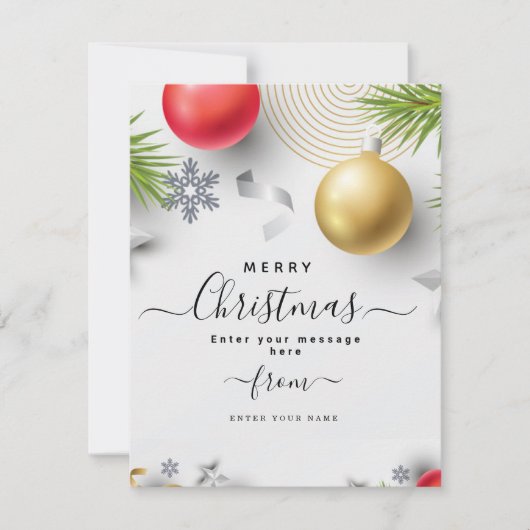 Speciaal aangepaste Christmass Feestdagenkaart (Voorkant)