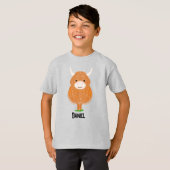 Speciaal aangepaste Cute Highland Koe T-Shirt (Voorkant volledig)