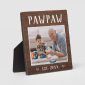 Speciaal aangepaste foto Pawpaw Grandpa Fotoplaat (Voorkant)