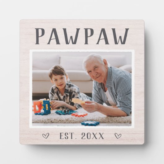 Speciaal aangepaste foto Pawpaw Grandpa Fotoplaat (Voorkant)