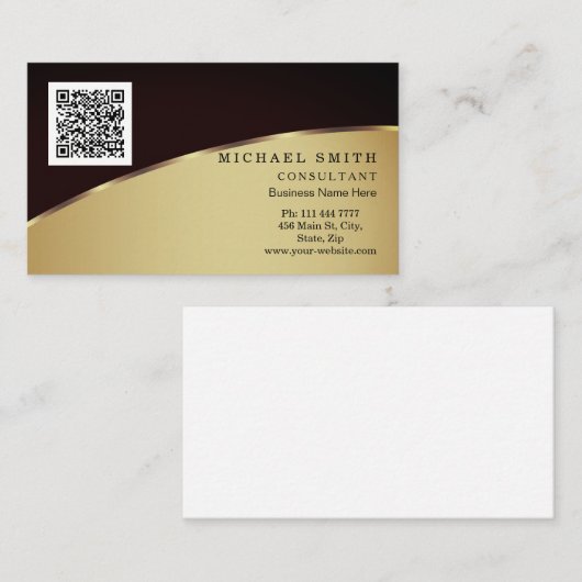 Speciaal aangepaste interne QR-code Logo Visitekaartje (Voorkant / Achterkant)