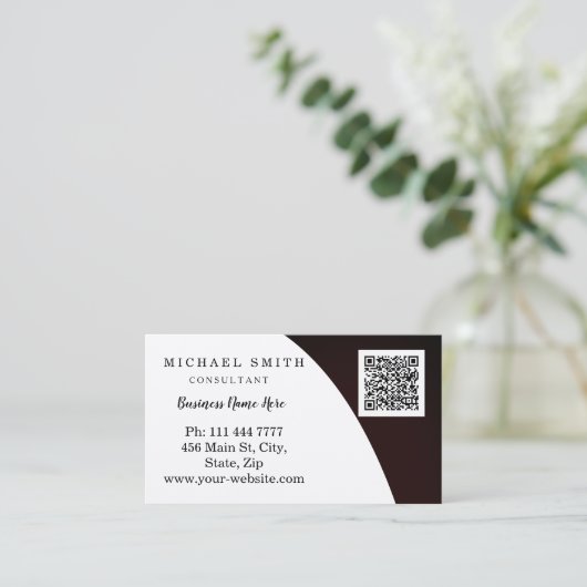 Speciaal aangepaste interne QR-code Logo Visitekaartje (Staand voorkant)