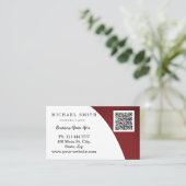 Speciaal aangepaste interne QR-code Logo Visitekaartje (Staand voorkant)
