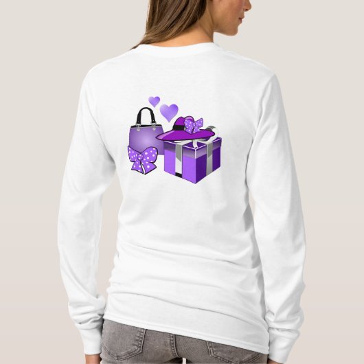 Speciaal aangepaste Mode Emoji met winkelen T-shirt (Achterkant)