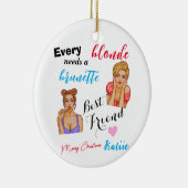 Speciaal aangepaste naam Beste vriend Keramisch Ornament (Rechts)