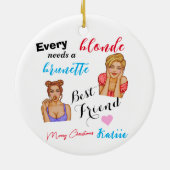 Speciaal aangepaste naam Beste vriend Keramisch Ornament (Achterkant)