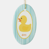 Speciaal aangepaste sierRubber Ducky Keramisch Ornament (Rechts)