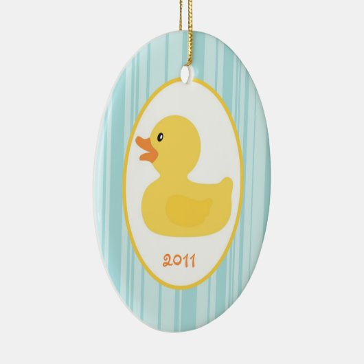 Speciaal aangepaste sierRubber Ducky Keramisch Ornament (Rechts)