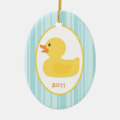 Speciaal aangepaste sierRubber Ducky Keramisch Ornament (Voorkant)
