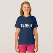 Speciaal aangepaste 'Tennis Girl Player Name Cool' T-shirt (Voorkant volledig)