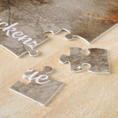 Speciaal aangepaste Waterverf fox art Legpuzzel (Zijkant)