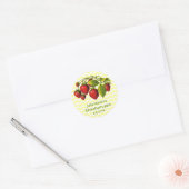 Speciaal aardbeienjam Jar-etiket Ronde Sticker (Envelop)