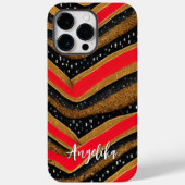 Speciaal Abstract minimalistisch rood en goud Case-Mate iPhone Case (Achterkant)