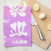 Speciaal abstract ontwerp in roze en Paars | Theedoek (Quarter Fold)