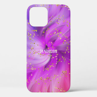 Speciaal Abstract Paars Gold Glitter Case-Mate iPhone Case