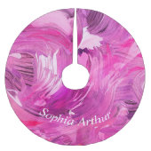 Speciaal Abstract Paars kunstroze modern Kerstboom Rok (Voorkant)