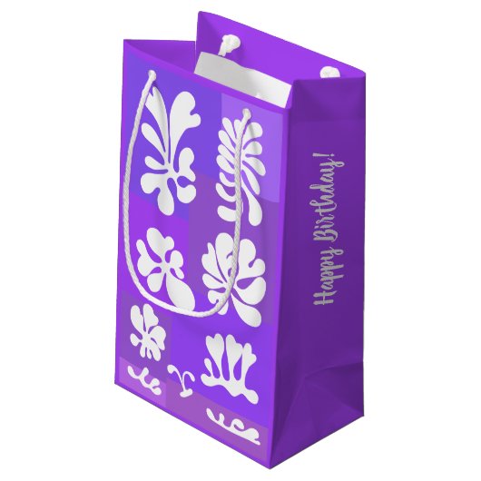 Speciaal Abstract vormgeving in Paars | Klein Cadeauzakje (Achterkant Gekanteld)