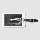 Speciaal Abstract zwart-wit paard Bagagelabel (Voorkant (horizontaal))