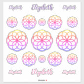 Speciaal Abstracte regenboogventilator vinyl Sticker (Vel)