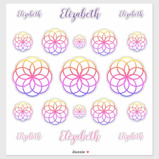 Speciaal Abstracte regenboogventilator vinyl Sticker (Vel)