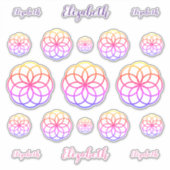 Speciaal Abstracte regenboogventilator vinyl Sticker (Voorkant)