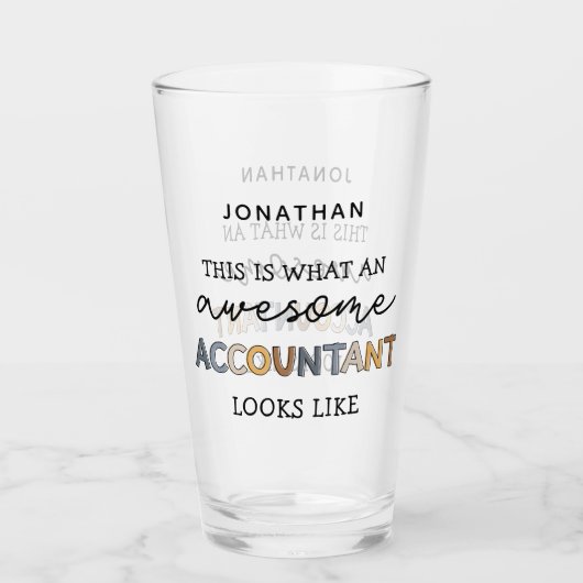 Speciaal accountant Funny Geweldige accountant Glas (Voorkant)