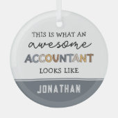 Speciaal accountant Funny Geweldige accountant Glas Ornament (Voorkant)