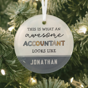 Speciaal accountant Funny Geweldige accountant Glas Ornament