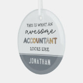 Speciaal accountant Funny Geweldige accountant Glas Ornament (Voorkant links)