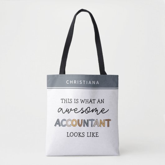 Speciaal accountant Funny Geweldige accountant K Tote Bag (Voorkant)