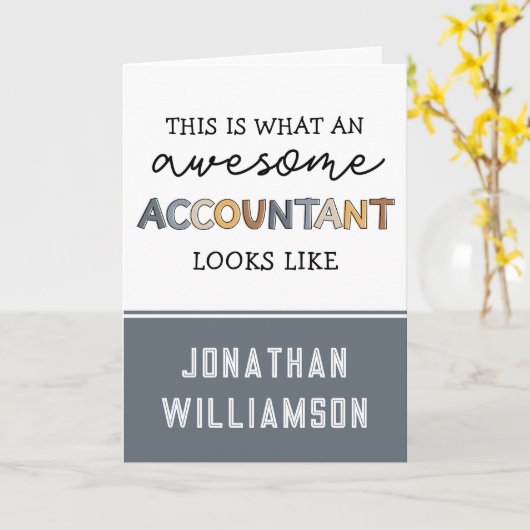 Speciaal accountant Funny Geweldige accountant Kaart (Gele Bloem)