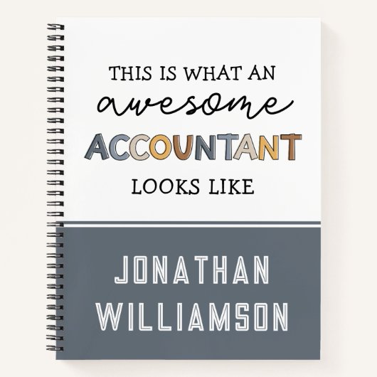 Speciaal accountant Funny Geweldige accountant Notitieboek (Voorkant)