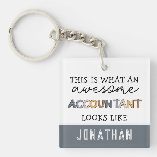 Speciaal accountant Funny Geweldige accountant Sleutelhanger (Voorkant)