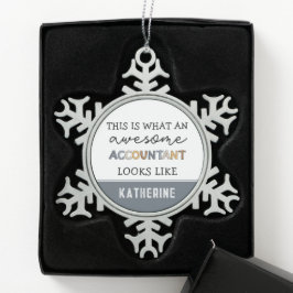 Speciaal accountant Funny Geweldige accountant Tin Sneeuwvlok Ornament