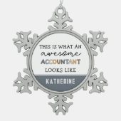 Speciaal accountant Funny Geweldige accountant Tin Sneeuwvlok Ornament (Voorkant)