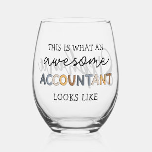 Speciaal accountant Funny Geweldige accountant Wijnglas Zonder Voet