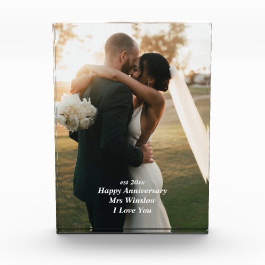 Speciaal acrylfotoblokcadeau voor Jubileum Fotoblokken (Voorkant)