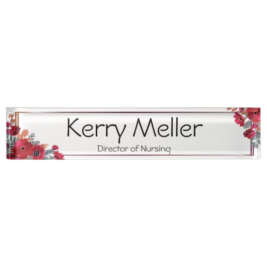 Speciaal acrylnaam bord, aangepast kantoor naambordje (Voorkant)