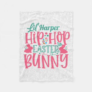 Speciaal ADD-NAAM Lil Hip Hop Easter Bunny Fleece Deken