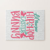 Speciaal ADD-NAAM Lil Hip Hop Easter Bunny Legpuzzel (Horizontaal)