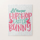 Speciaal ADD-NAAM Lil Hip Hop Easter Bunny Legpuzzel (Verticaal)