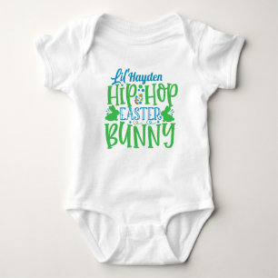Speciaal ADD-NAAM Lil Hip Hop Easter Bunny Romper