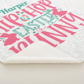 Speciaal ADD-NAAM Lil Hip Hop Easter Bunny Sherpa Deken (3/4)