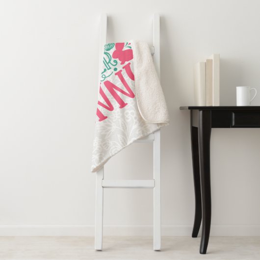 Speciaal ADD-NAAM Lil Hip Hop Easter Bunny Sherpa Deken (In situ)