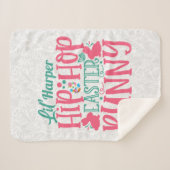 Speciaal ADD-NAAM Lil Hip Hop Easter Bunny Sherpa Deken (Voorkant (horizontaal))