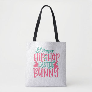 Speciaal ADD-NAAM Lil Hip Hop Easter Bunny Tote Bag